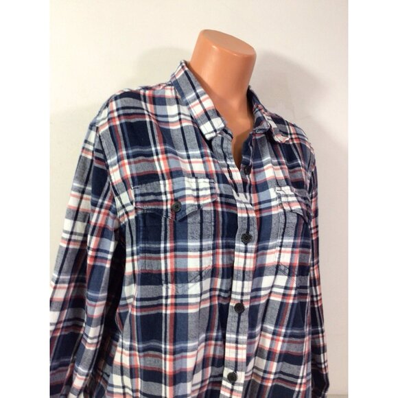 Tilley Plaid Flannel Shirt Button Front Womens 2XL - Picture 2 of 9